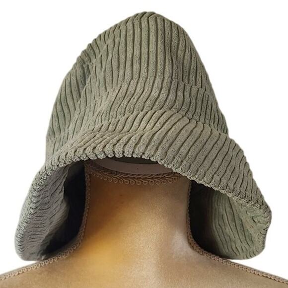 Corduroy Light Green Classic Stylish Casual Bucket Hat - Picture 3 of 6